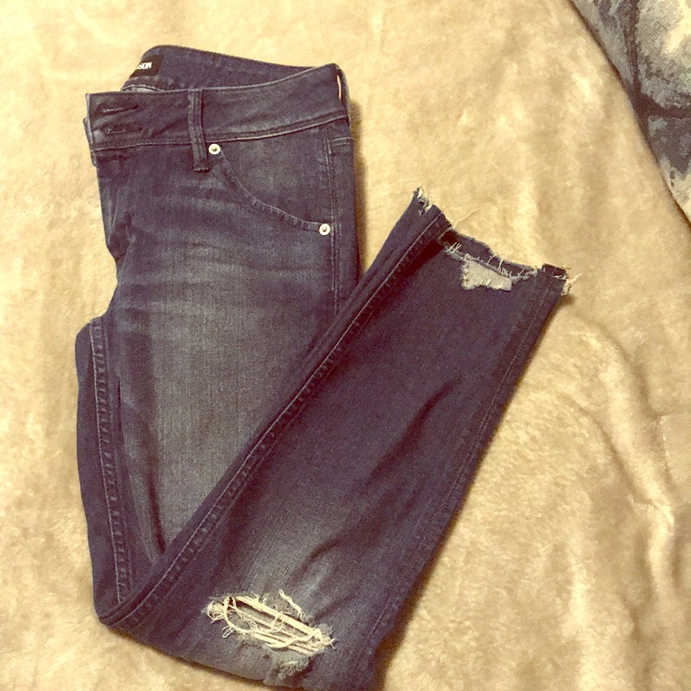 Hudson denim crop medium wash